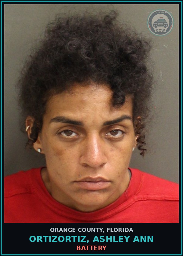 Booking mugshot of ORTIZORTIZ, ASHLEY ANN in Orange County