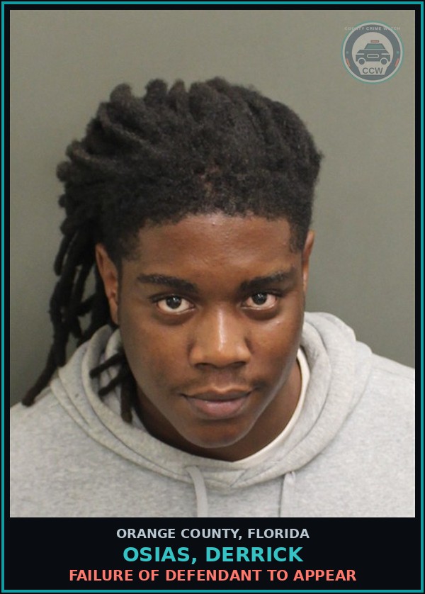 Booking mugshot of OSIAS, DERRICK in Orange County