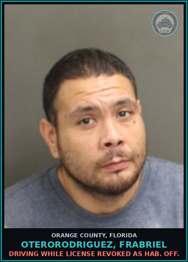 Booking mugshot of OTERORODRIGUEZ, FRABRIEL in Orange County