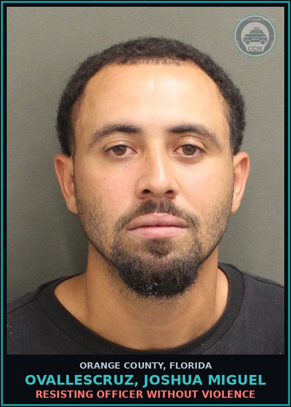 Booking mugshot of OVALLESCRUZ, JOSHUA MIGUEL in Orange County