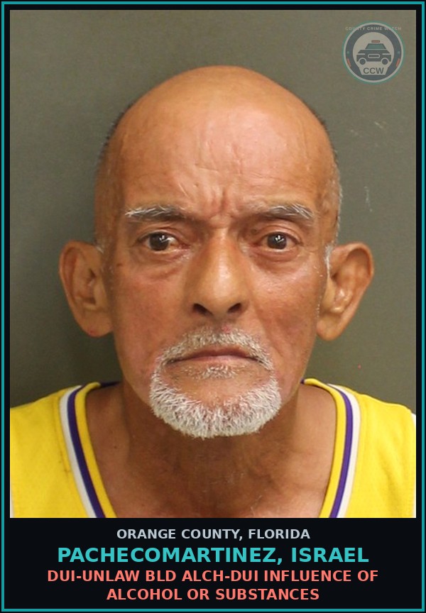 Booking mugshot of PACHECOMARTINEZ, ISRAEL in Orange County