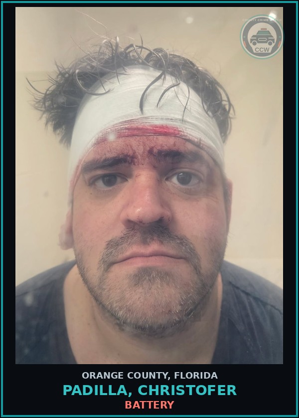 Booking mugshot of PADILLA, CHRISTOFER in Orange County