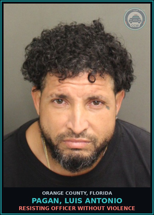 Booking mugshot of PAGAN, LUIS ANTONIO in Orange County