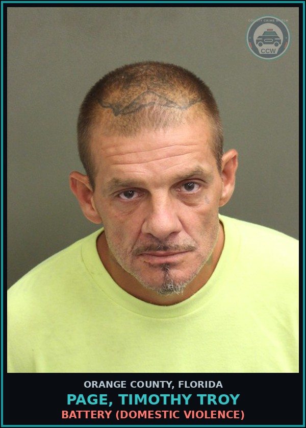 Booking mugshot of PAGE, TIMOTHY TROY in Orange County