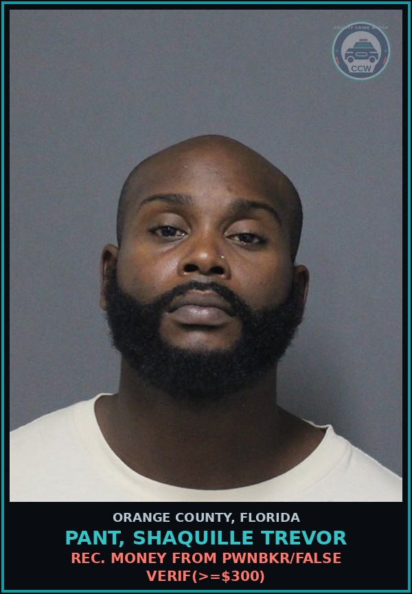 Booking mugshot of PANT, SHAQUILLE TREVOR in Orange County