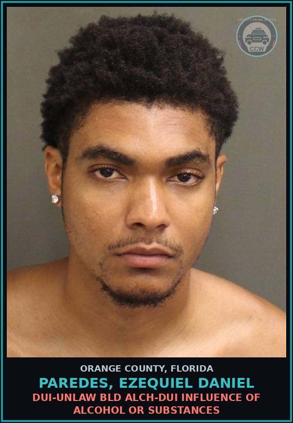 Booking mugshot of PAREDES, EZEQUIEL DANIEL in Orange County