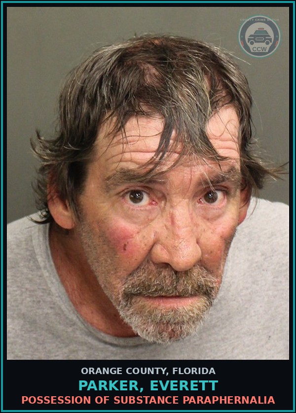 Booking mugshot of PARKER, EVERETT in Orange County