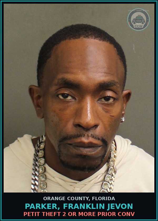 Booking mugshot of PARKER, FRANKLIN JEVON in Orange County