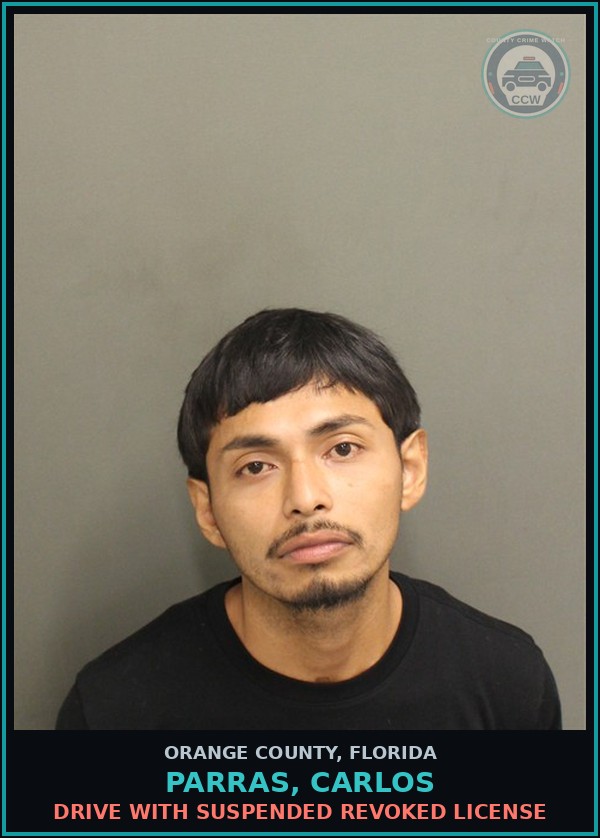 Booking mugshot of PARRAS, CARLOS in Orange County