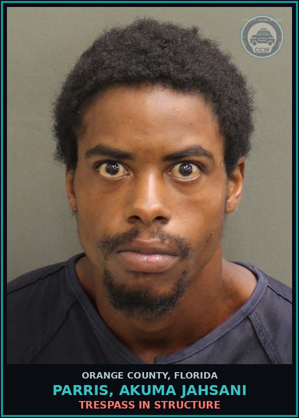 Booking mugshot of PARRIS, AKUMA JAHSANI in Orange County