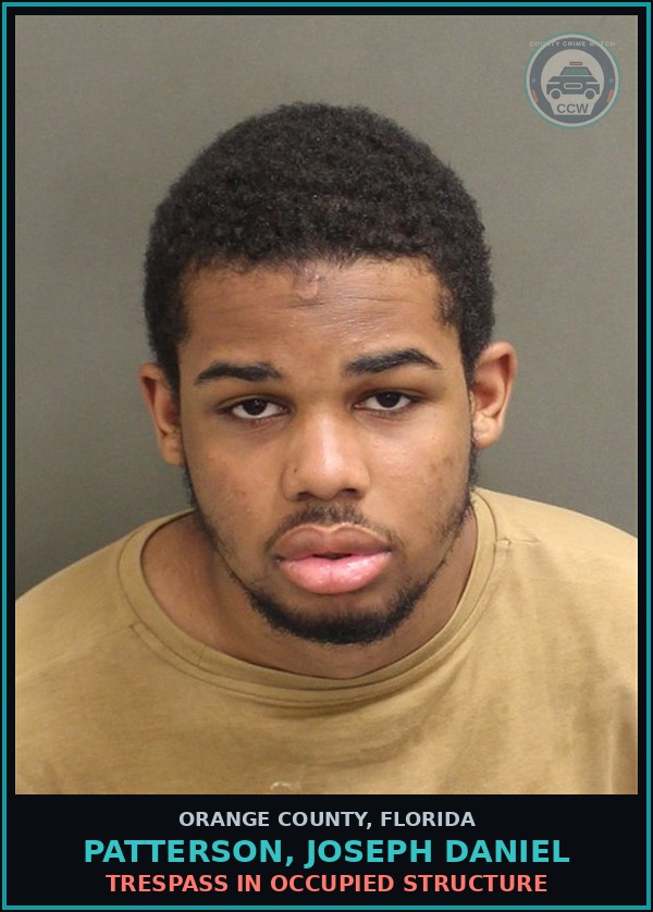 Booking mugshot of PATTERSON, JOSEPH DANIEL in Orange County