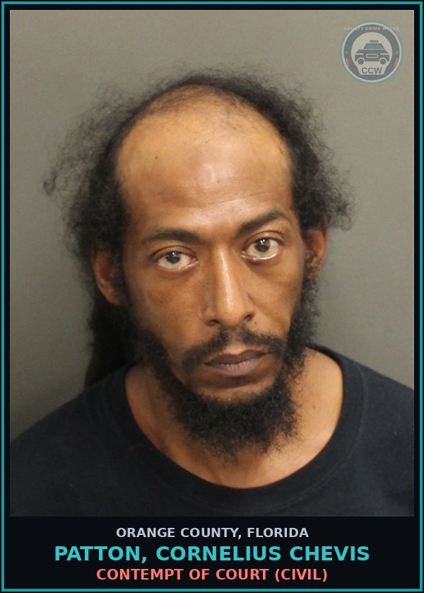 Booking mugshot of PATTON, CORNELIUS CHEVIS in Orange County