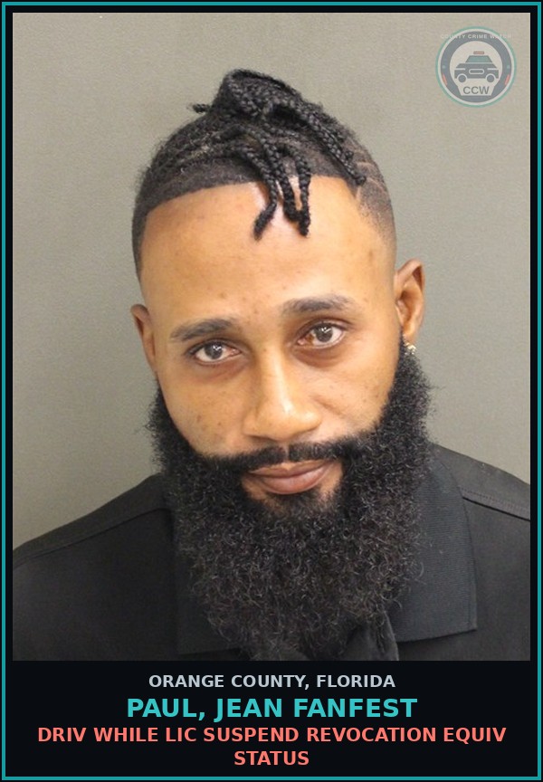 Booking mugshot of PAUL, JEAN FANFEST in Orange County
