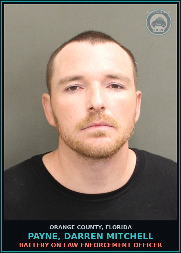 Booking mugshot of PAYNE, DARREN MITCHELL in Orange County