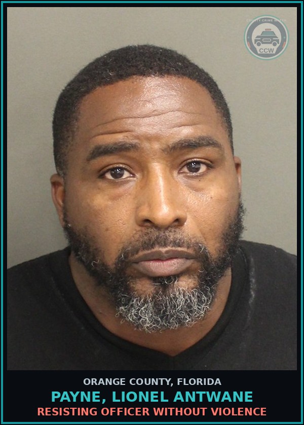 Booking mugshot of PAYNE, LIONEL ANTWANE in Orange County
