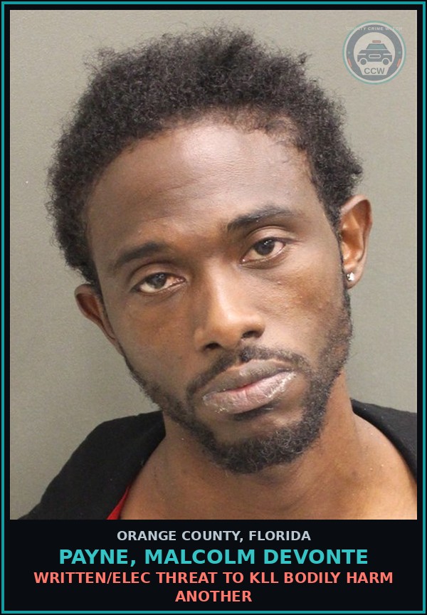 Booking mugshot of PAYNE, MALCOLM DEVONTE in Orange County