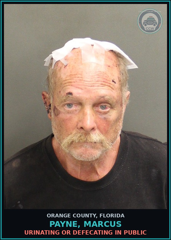 Booking mugshot of PAYNE, MARCUS in Orange County
