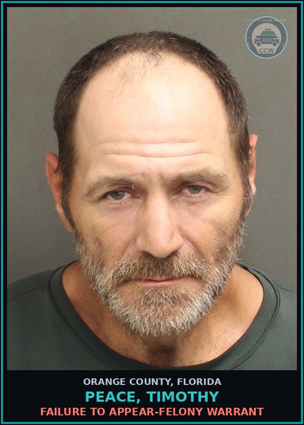 Booking mugshot of PEACE, TIMOTHY in Orange County