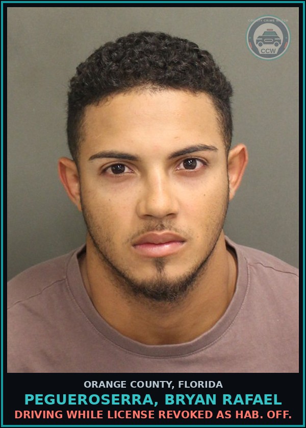 Booking mugshot of PEGUEROSERRA, BRYAN RAFAEL in Orange County
