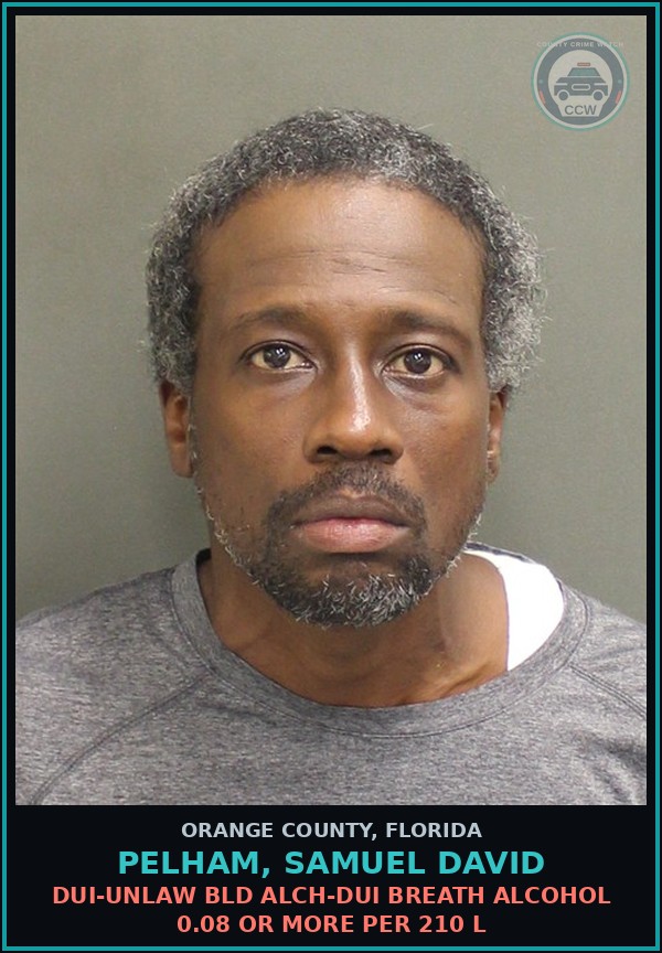 Booking mugshot of PELHAM, SAMUEL DAVID in Orange County