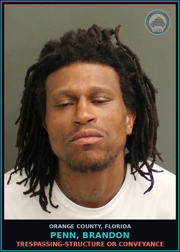 Booking mugshot of PENN, BRANDON in Orange County