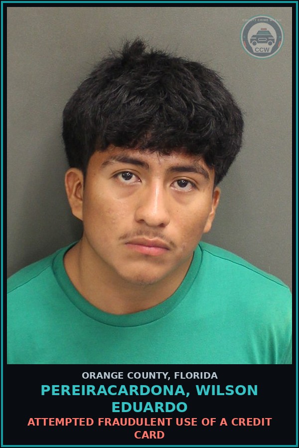 Booking mugshot of PEREIRACARDONA, WILSON EDUARDO in Orange County