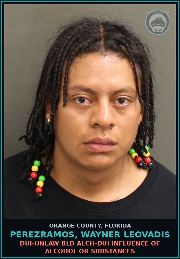 Booking mugshot of PEREZRAMOS, WAYNER LEOVADIS in Orange County