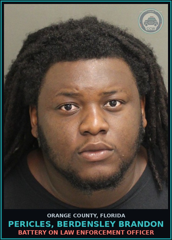 Booking mugshot of PERICLES, BERDENSLEY BRANDON in Orange County