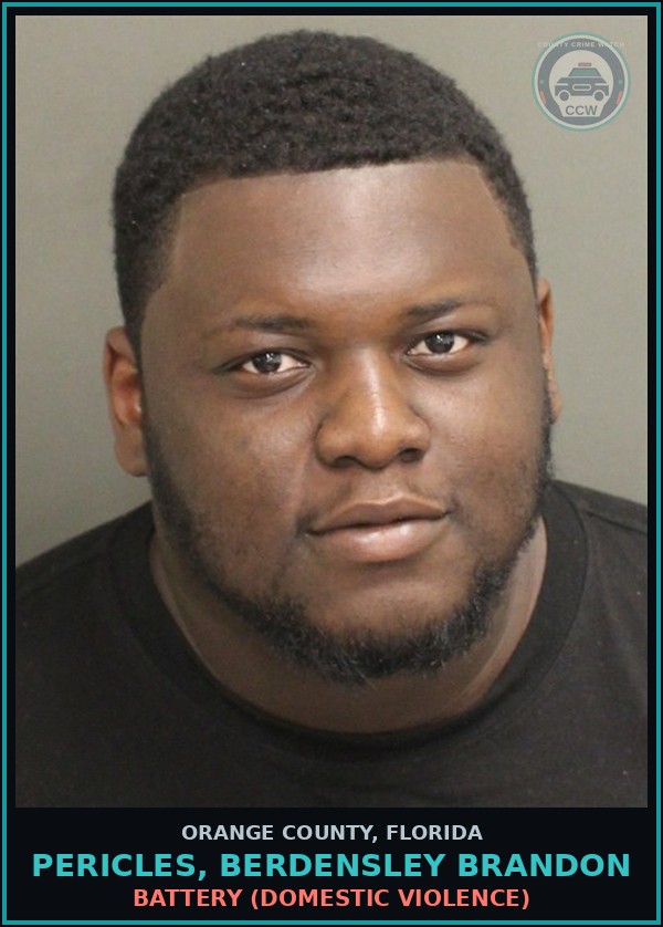 Booking mugshot of PERICLES, BERDENSLEY BRANDON in Orange County