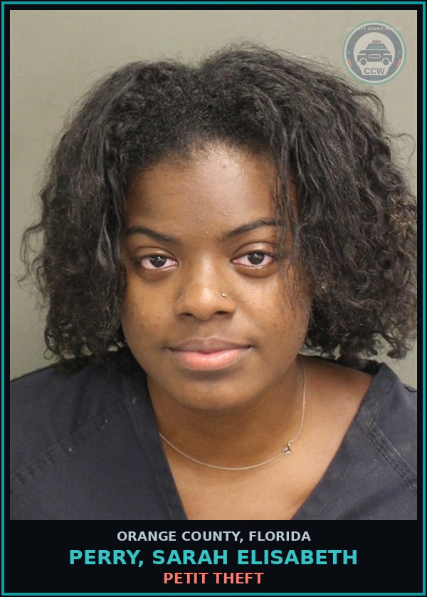 Booking mugshot of PERRY, SARAH ELISABETH in Orange County