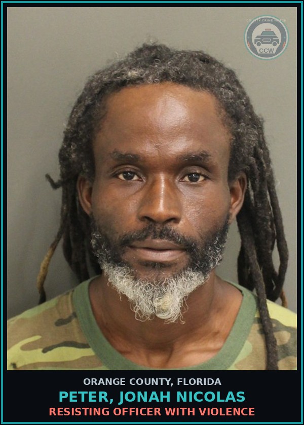 Booking mugshot of PETER, JONAH NICOLAS in Orange County