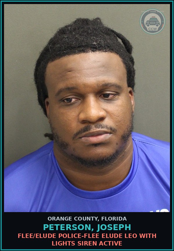 Booking mugshot of PETERSON, JOSEPH in Orange County