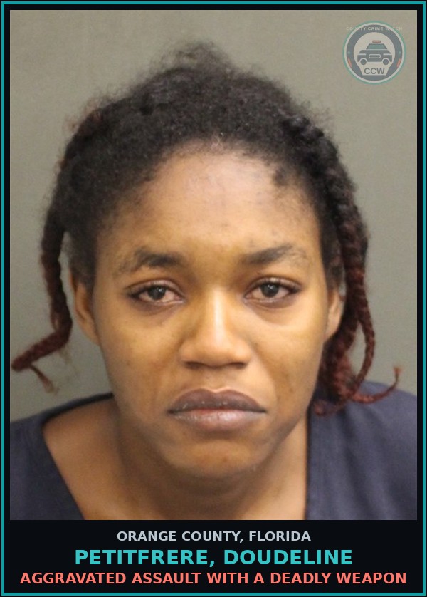 Booking mugshot of PETITFRERE, DOUDELINE in Orange County