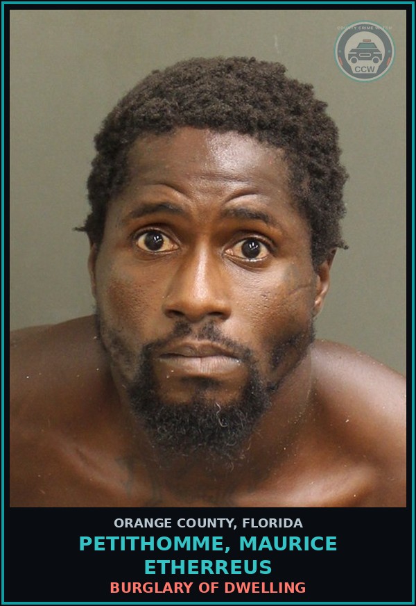 Booking mugshot of PETITHOMME, MAURICE ETHERREUS in Orange County