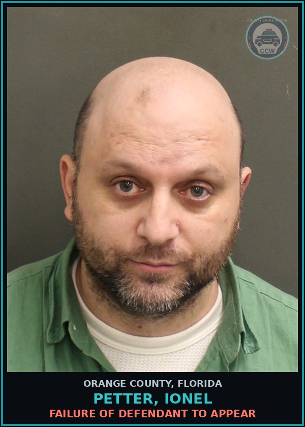 Booking mugshot of PETTER, IONEL in Orange County
