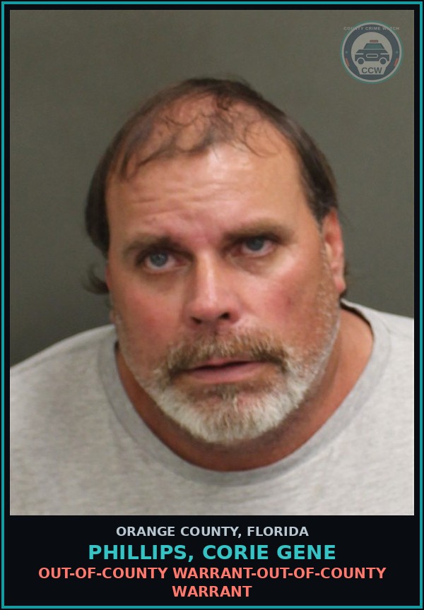 Booking mugshot of PHILLIPS, CORIE GENE in Orange County
