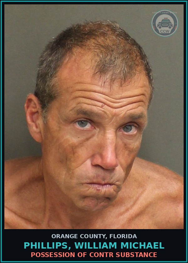 Booking mugshot of PHILLIPS, WILLIAM MICHAEL in Orange County
