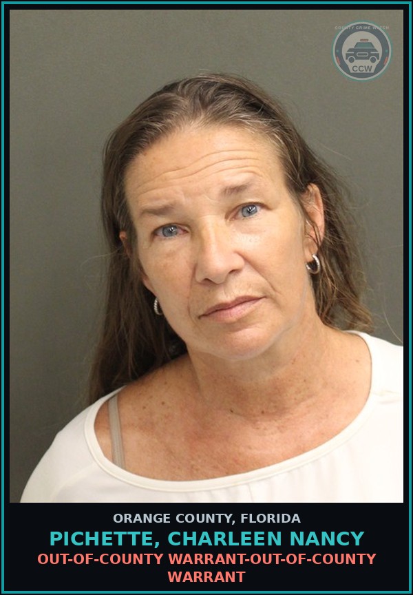 Booking mugshot of PICHETTE, CHARLEEN NANCY in Orange County