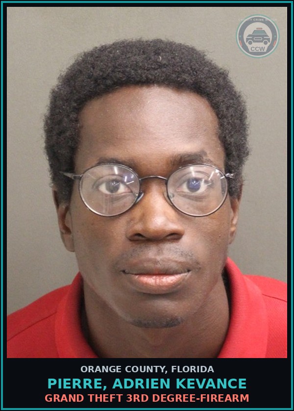 Booking mugshot of PIERRE, ADRIEN KEVANCE in Orange County