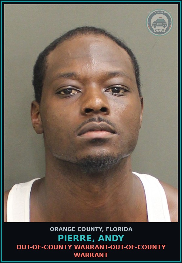 Booking mugshot of PIERRE, ANDY in Orange County