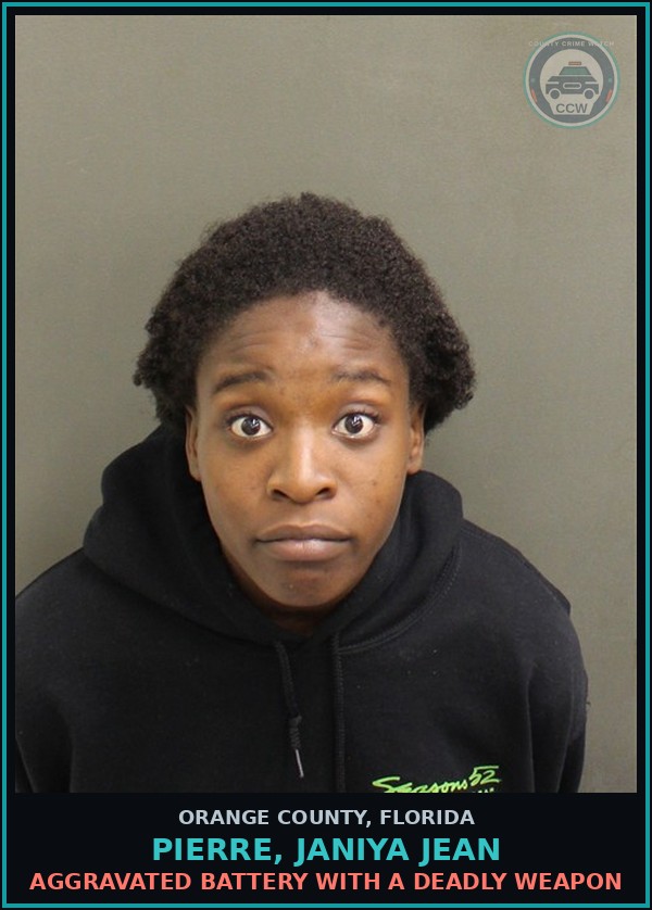 Booking mugshot of PIERRE, JANIYA JEAN in Orange County