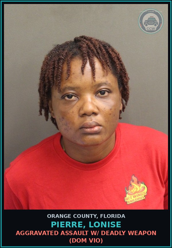 Booking mugshot of PIERRE, LONISE in Orange County