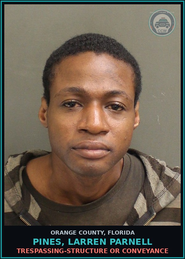 Booking mugshot of PINES, LARREN PARNELL in Orange County