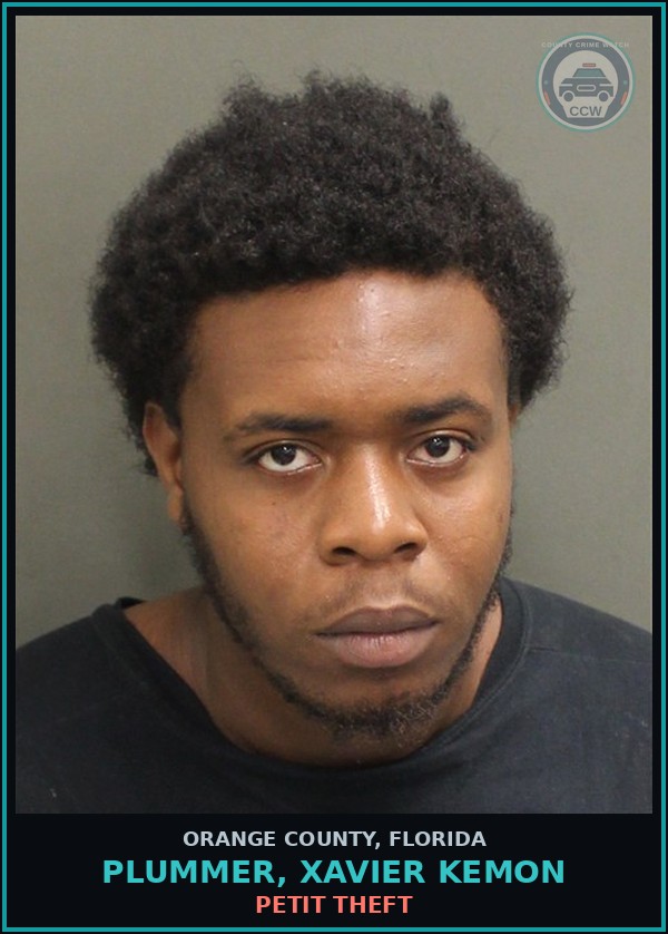 Booking mugshot of PLUMMER, XAVIER KEMON in Orange County
