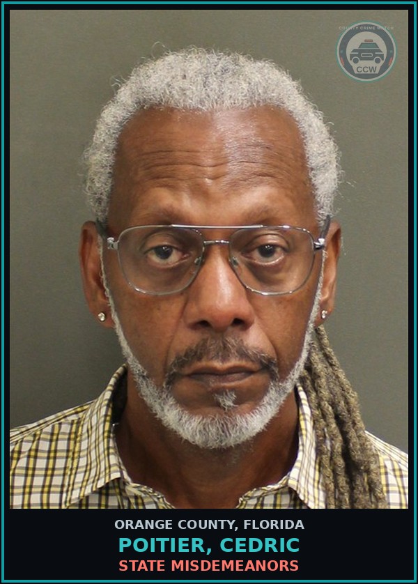 Booking mugshot of POITIER, CEDRIC in Orange County
