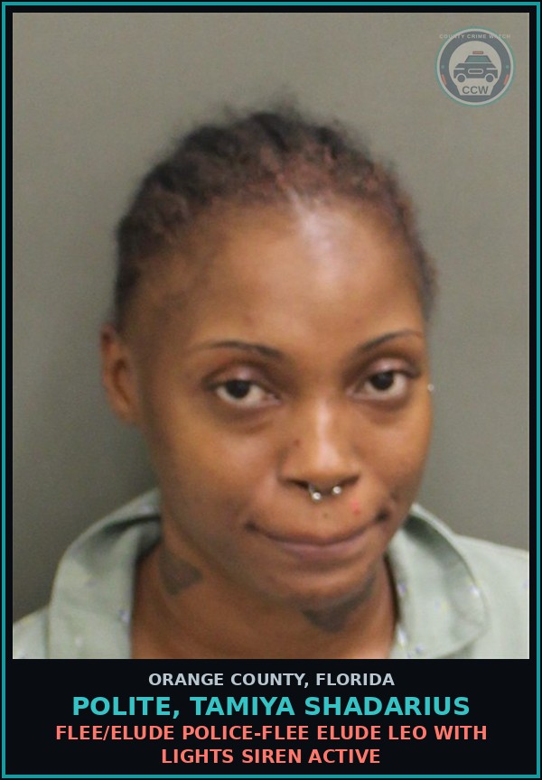 Booking mugshot of POLITE, TAMIYA SHADARIUS in Orange County