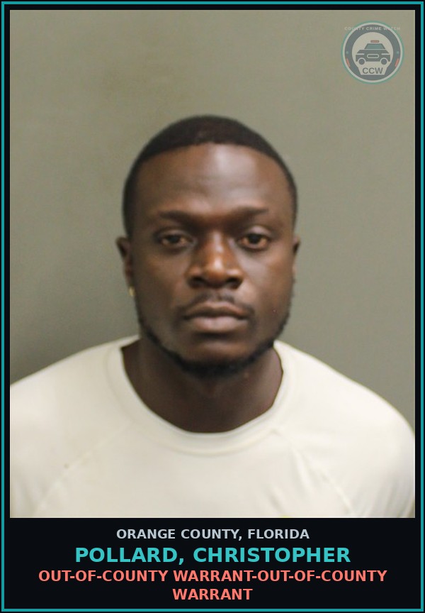 Booking mugshot of POLLARD, CHRISTOPHER in Orange County