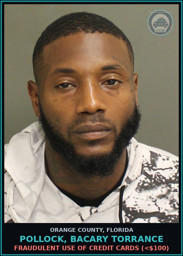 Booking mugshot of POLLOCK, BACARY TORRANCE in Orange County