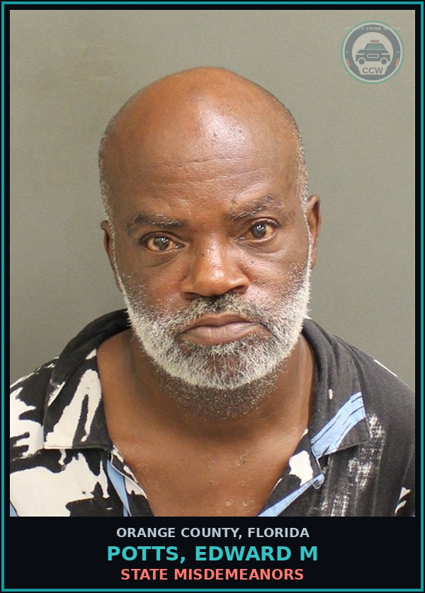 Booking mugshot of POTTS, EDWARD M in Orange County