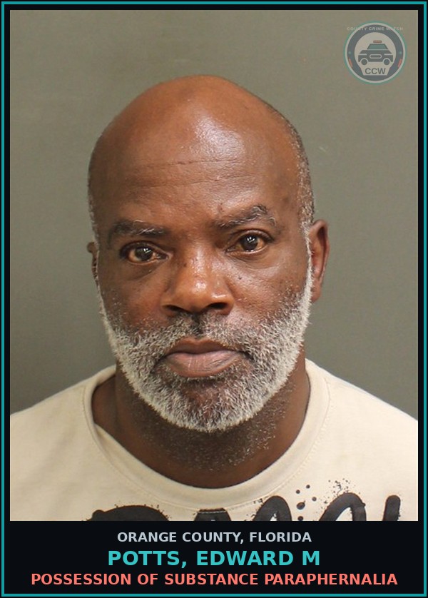 Booking mugshot of POTTS, EDWARD M in Orange County
